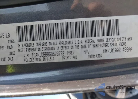 2016 Jeep Compass Sport from USA, damaged, VIN 1C4NJDBB8GD573773
